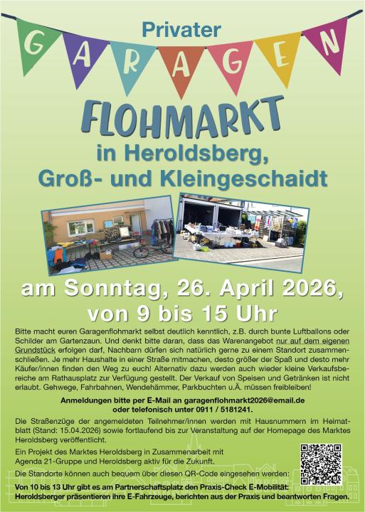  Privater Garagenflohmarkt am 26. April 26 von 9 Uhr bis 15 Uhr in Heroldsberg, Groß-/Kleingeschaidt - Foto 1