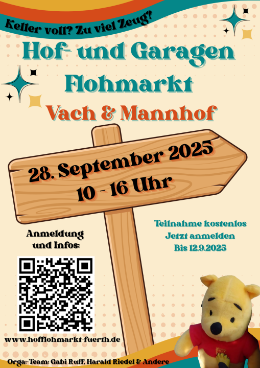 Hof- / Garagenflohmarkt in 90768 Fürth - Vach + Mannhof - Foto 1