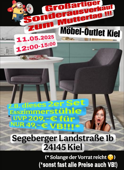 ⚡ 11.05.2025 - 12:00-15:00 - Verkaufsoffener MUTTERTAG, MÖBEL-OUTLET Kiel-Wellsee !!! ⚡ - Foto 1