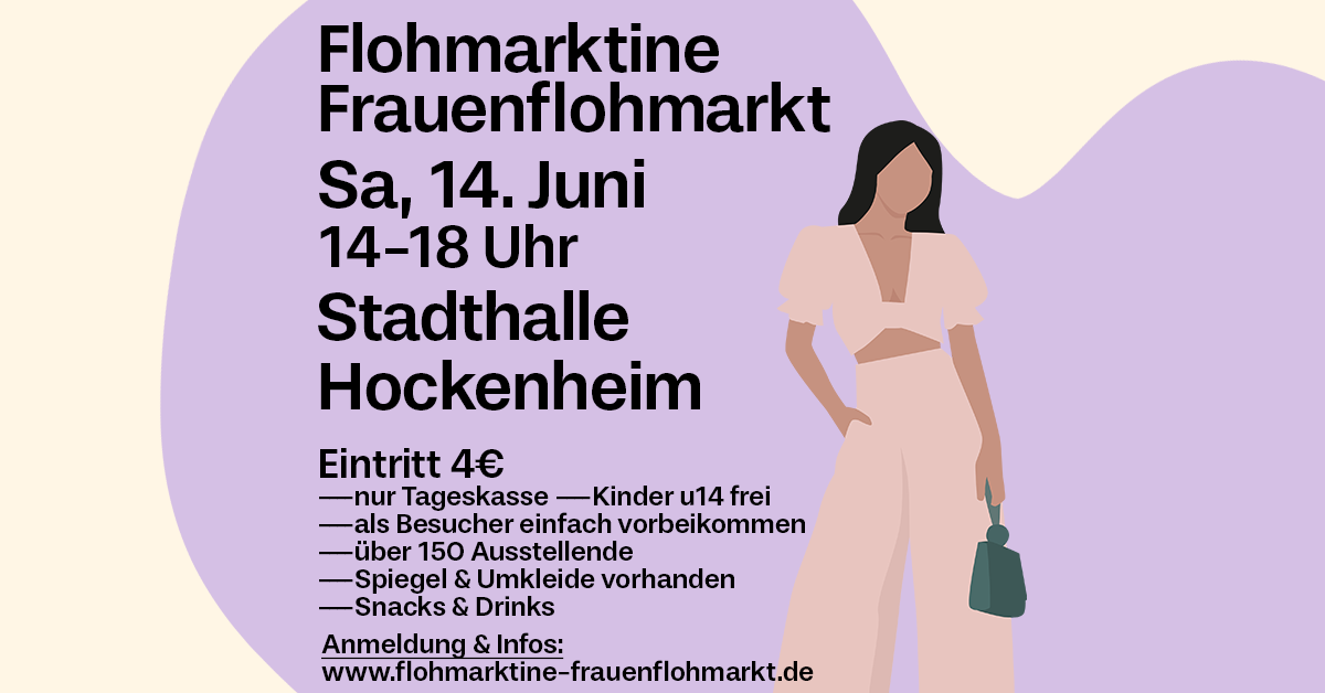 Flohmarktine Frauenflohmarkt / Mädchenflohmarkt! Sa, 14. Juni, Stadthalle Hockenheim - Foto 1