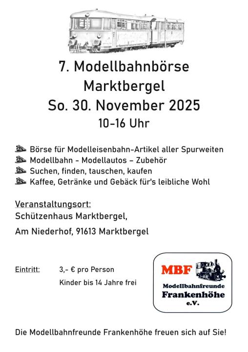  7. Modellbahnbörse Marktbergel - Foto 1