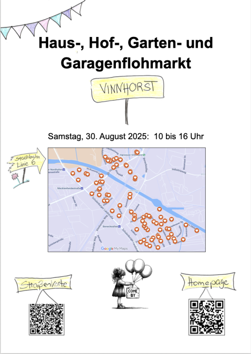 Haus-, Hof-, Garten- und Garagenflohmarkt in Hannover-Vinnhorst - Foto 1