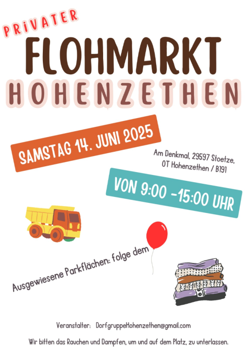 Flohmarkt Hohenzethen - Foto 1