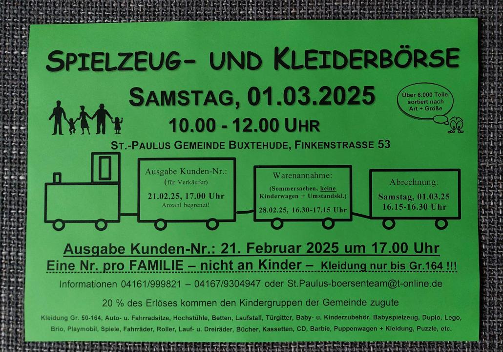 Spielzeug- und Kleiderbörse Buxtehude St. Paulus Gemeinde - Foto 3