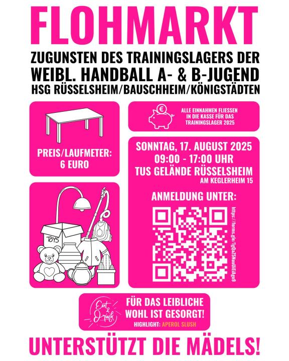 Flohmarkt Rüsselsheim – für das Trainingslager der Handball-Mädchen - Foto 1