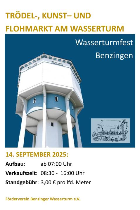 Trödel -, Kunst- und Flohmarkt am Wasserturm Benzingen - Foto 1