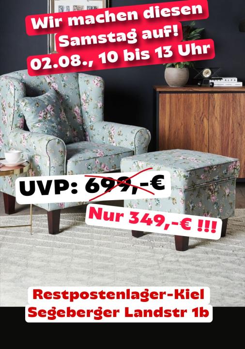 ⚡ 02.08.2025 - 10:00-13:00 - Der verkaufsoffene Samstag, MÖBEL-OUTLET Kiel-Wellsee !!! ⚡ - Foto 1