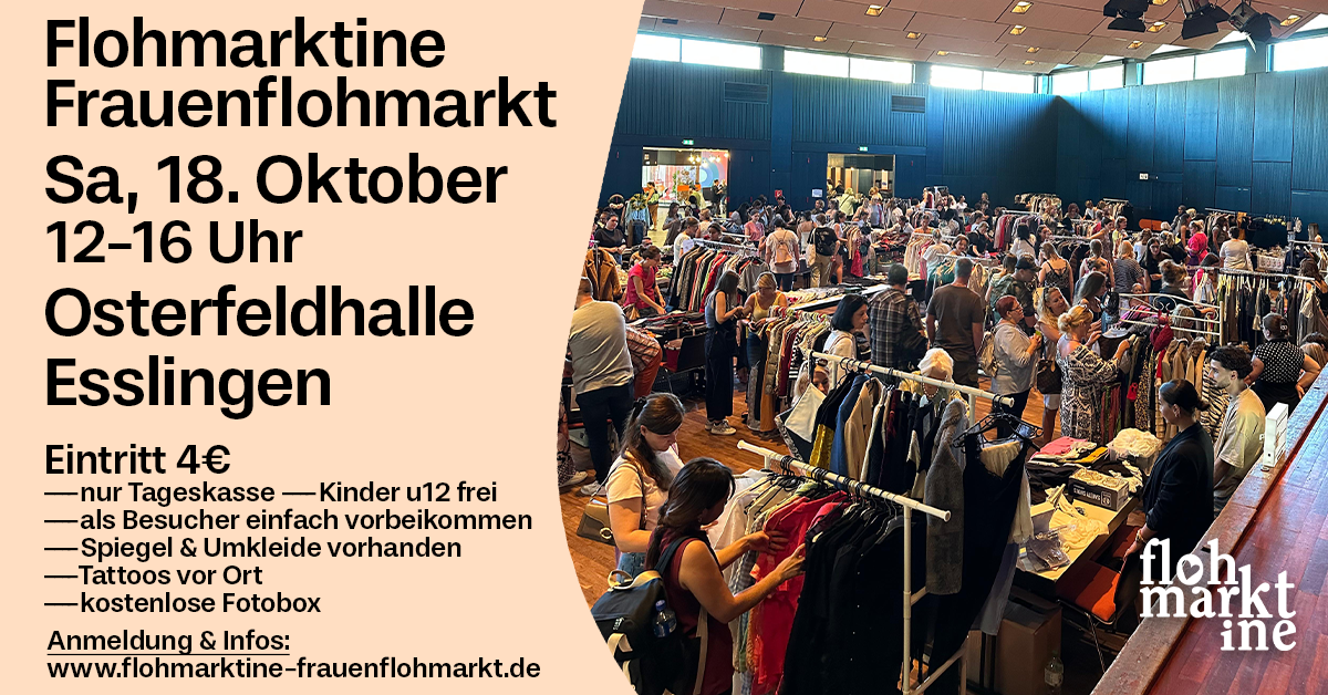  Flohmarktine Frauenflohmarkt / Mädchenflohmarkt! Sa, 18.Oktober, Osterfeldhalle Esslingen - Foto 2