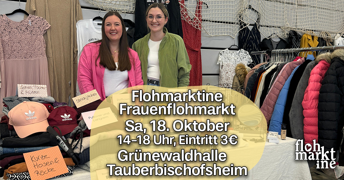 Flohmarktine Frauenflohmarkt / Mädchenflohmarkt! Sa, 18. Oktober Tauberbischofsheim Grünewaldhalle - Foto 1