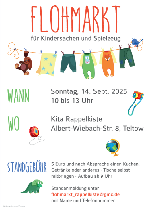 Kinderflohmarkt in der Kita Rappelkiste in Teltow - Foto 1