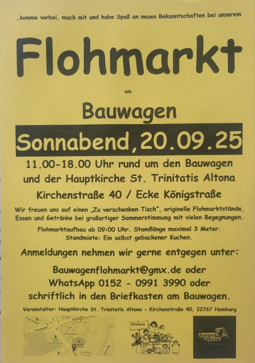 Flohmarkt am Bauwagen der St. Trinitatis Kirche - Foto 1