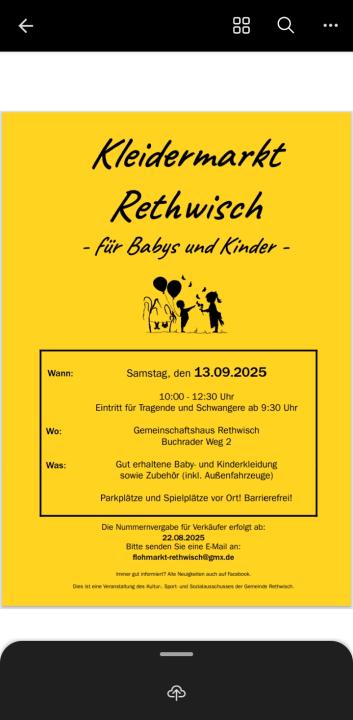 Kleidermarkt Rethwisch - Foto 1