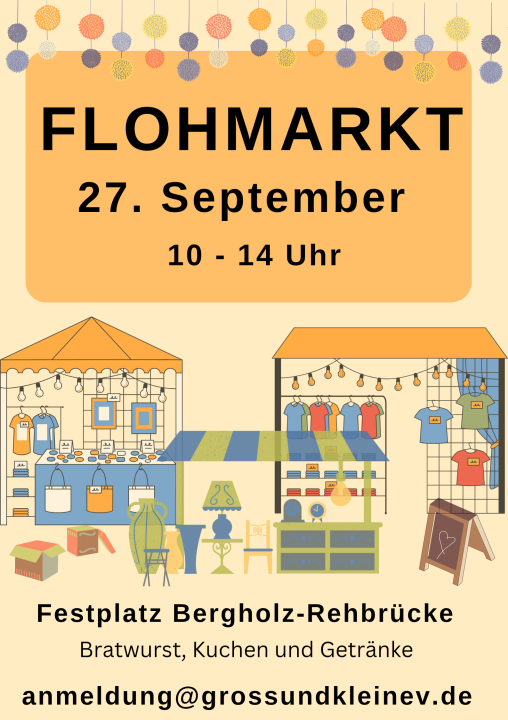 Flohmarkt am 27. September 2025 in Bergholz-Rehbrücke - Foto 1