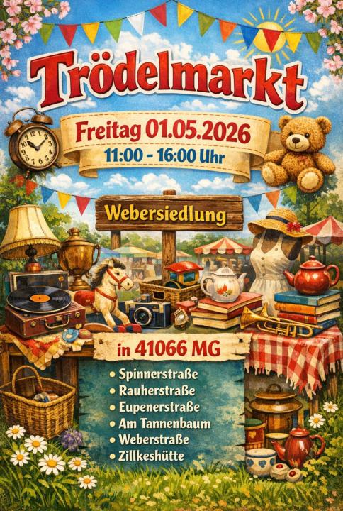  Vorgarten Trödel in der Webersiedlung in Mönchengladbach-Neuwerk - Foto 1