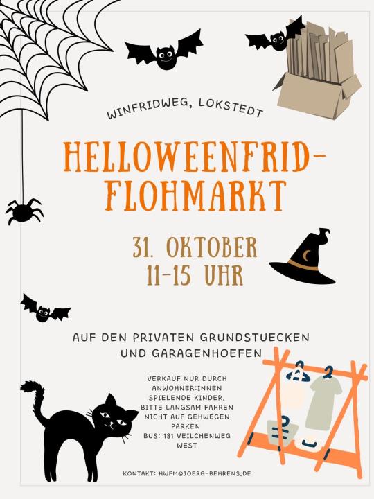 Hellowinfrid-Flohmarkt - Flohmarkt im Winfridweg Lokstedt immer am 31.Oktober !!! - Foto 1