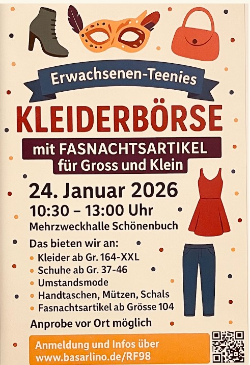  Erwachsen- Teenie- KLEIDERBÖRSE und Fasnachtsartikel aller Art - Foto 1