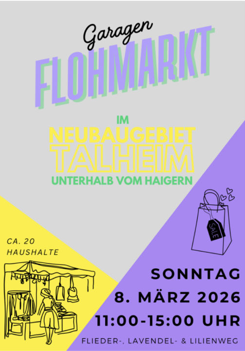  Garagenflohmarkt Neubaugebiet ca. 20 Haushalte - Foto 1