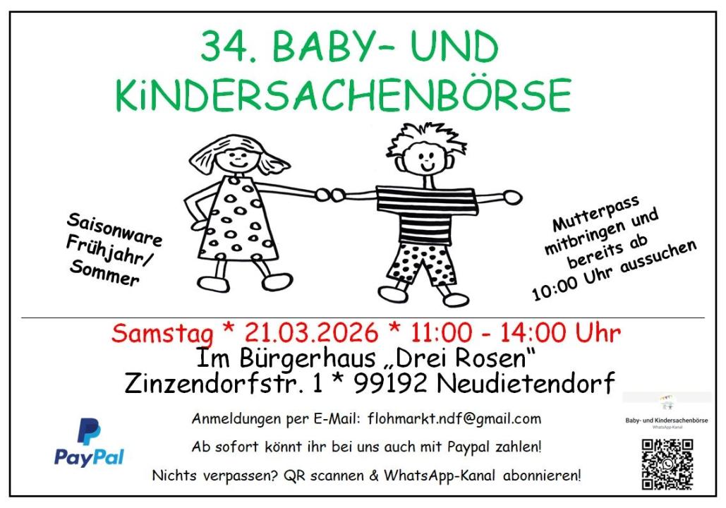  34. Kinder- und Babysachenbörse - Foto 1