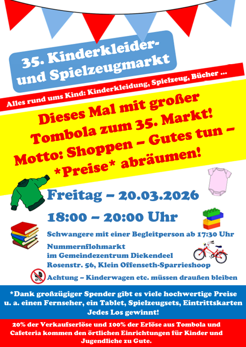  35. Kinderkleider- und Spielzeugmarkt Kl. Offenseth-Sparrieshoop - Foto 1