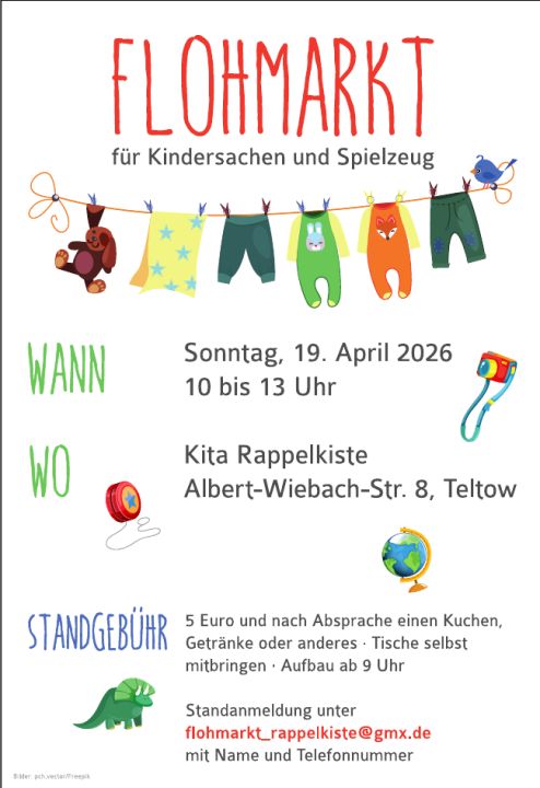  Kinderflohmarkt in der Kita Rappelkiste in Teltow - Foto 1