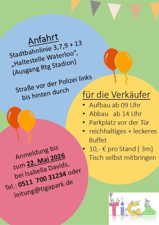  Baby-/Kinderflohmarkt am 31.05.2026 im TigaPark - Foto 2
