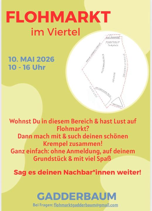  1. Nachbarschaftsflohmarkt im Viertel Gadderbaum / ohne Anmeldung / ohne Standgebühr - Foto 1