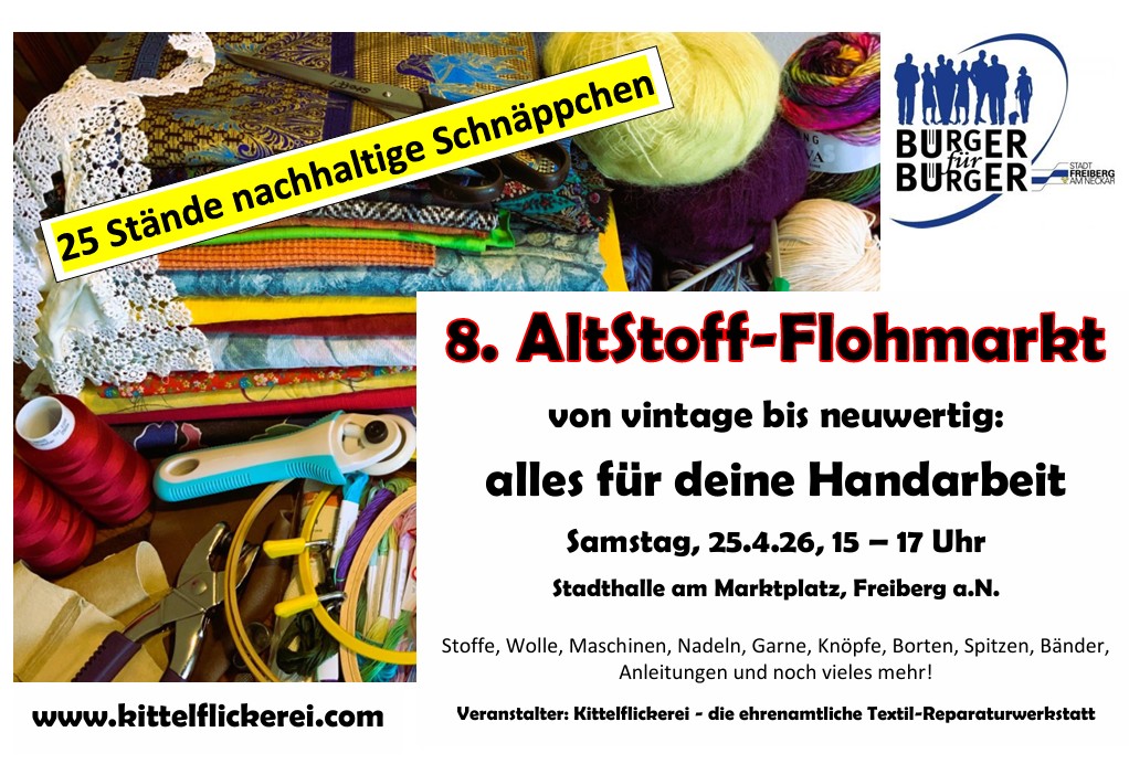 8. AltStoff-Flohmarkt für nachhaltiges Handarbeiten in Freiberg am Neckar - Foto 1