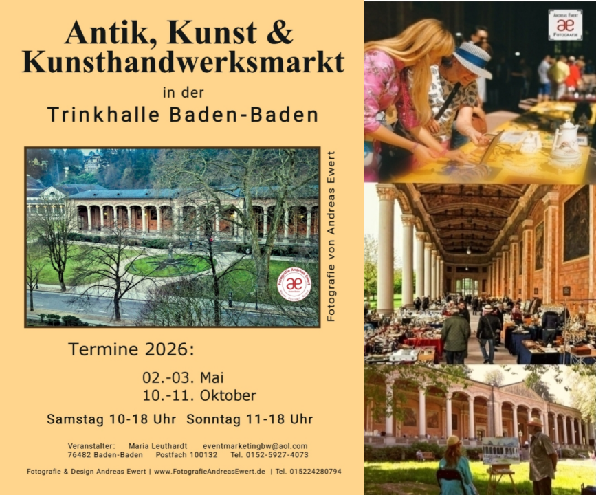  Antik-, Kunst- und Kunsthandwerkermarkt in der Trinkhalle Baden-Baden - Foto 1