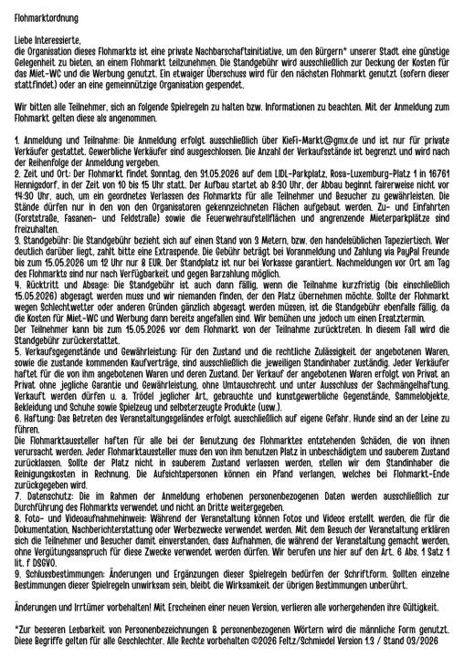  3. Großer Flohmarkt am 31.05.2026 10-15 Uhr auf dem LIDL-Parkplatz - Foto 2