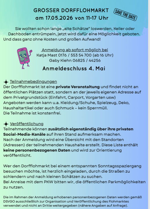  Dorfflohmarkt Illingen am 17.05.26 - Foto 1