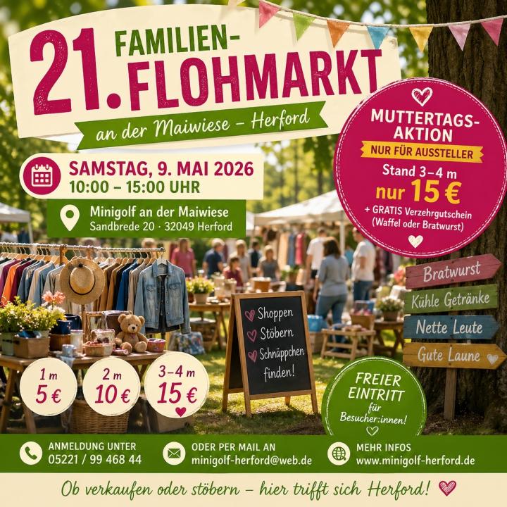  Familien-Flohmarkt auf der Minigolfbahn an der Maiwiese - Foto 1