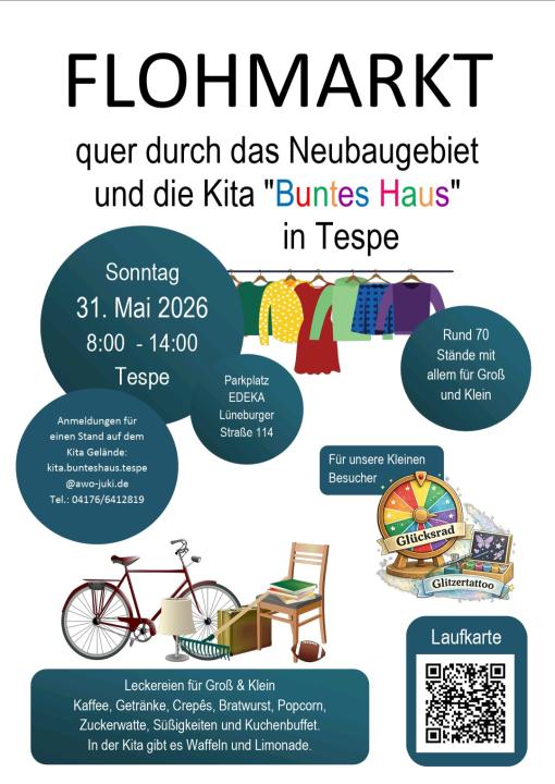  Flohmarkt quer durch die Siedlung inklusive Kita in Tespe - Foto 1