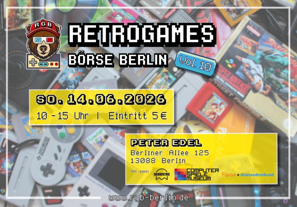  10. Berliner Retrogamesbörse - 14. Juni 2026  10 Uhr bis 15 Uhr - Peter Edel Weißensee - Foto 1