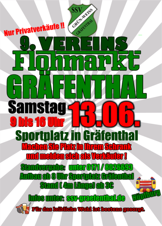  Flohmarkt des SSV - Vereinsflohmarkt Gräfenthal - Foto 1